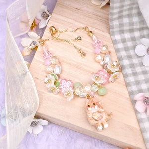 Spring Blossoms Ginger Kitty Bracelet