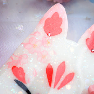Sakura Painted Kitsune Mask