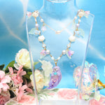 Purpletual Summer - 15" Beaded Necklace with Otter Charm