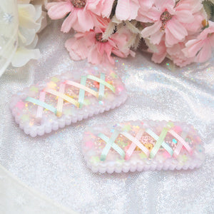 Lace-up Matsuri Barrettes