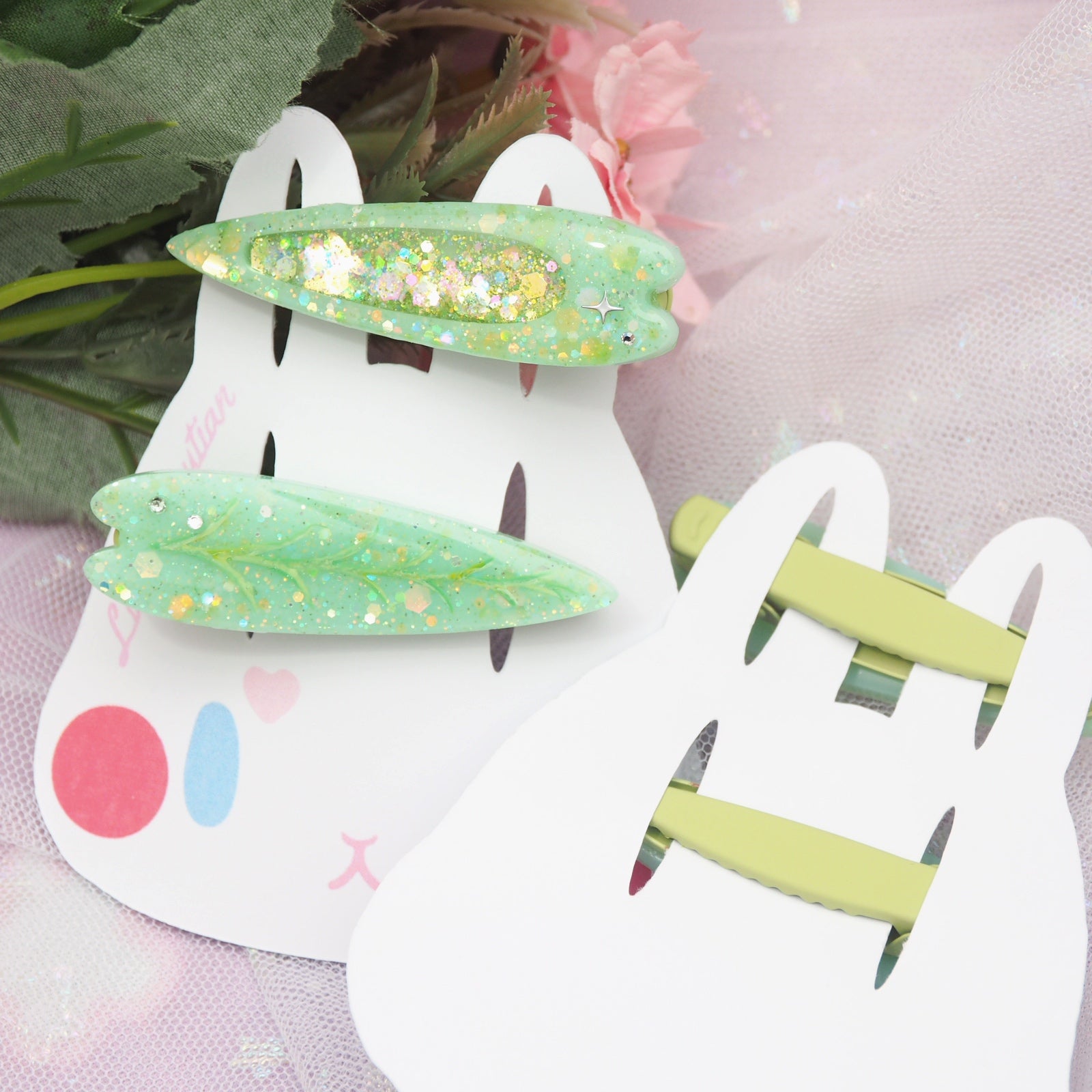 Leaf Lover Barrette Set (5cm clip)