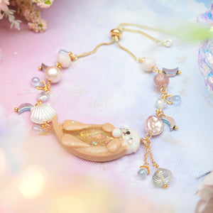 Fire Opal Otter Bracelet