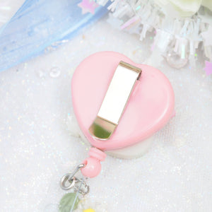 White Bun Badge Reel