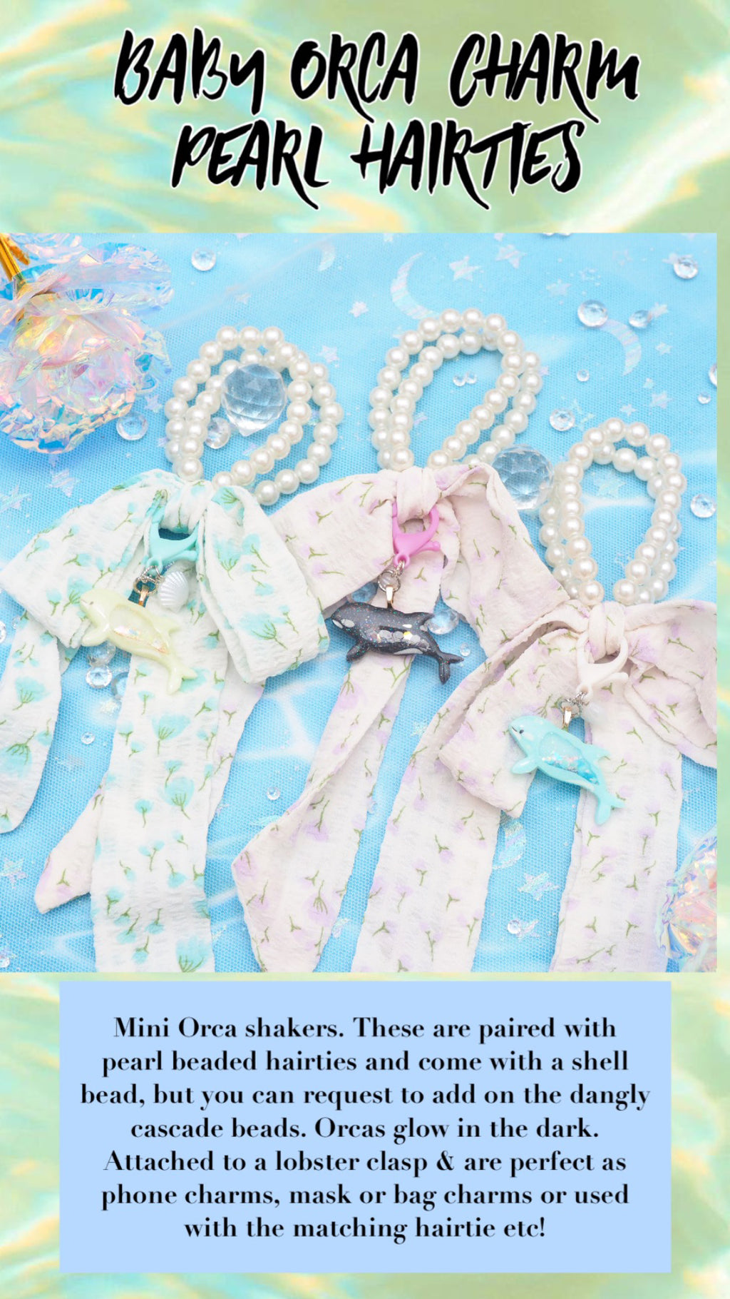 Baby Orca Charm (Pearly Hairties)