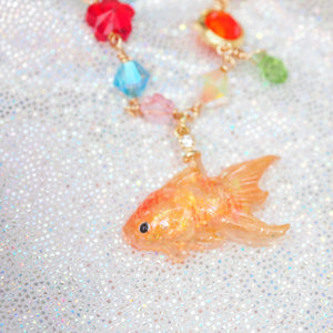 Gingko Goldfish Crystal Bracelet