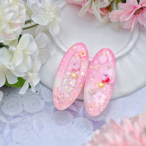 Sakura Kirby Hairclips (jumping kirby)
