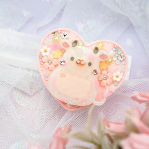 Strawberry Boba Cow Heart Phone Grip